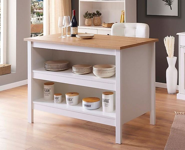 Inter Link Küchentisch Julina, moderne Kücheninsel mit kratzfester Arbeitsp günstig online kaufen