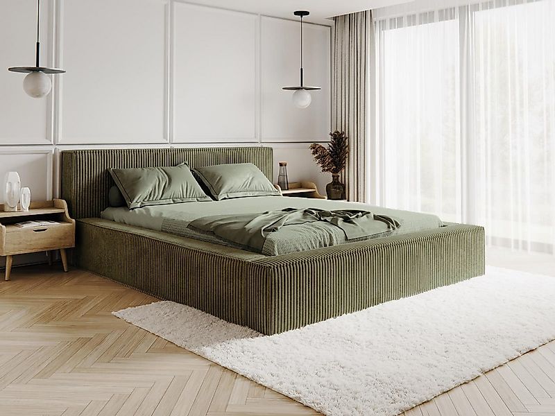 Compleo Polsterbett CORD mit Stauraum ASTA, Modern design (Kostenlose Liefe günstig online kaufen