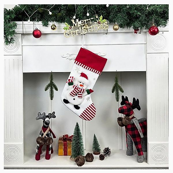 CLTYQ Dekohänger Große Weihnachtsstrümpfe Set,3D Weihnachtsfiguren günstig online kaufen