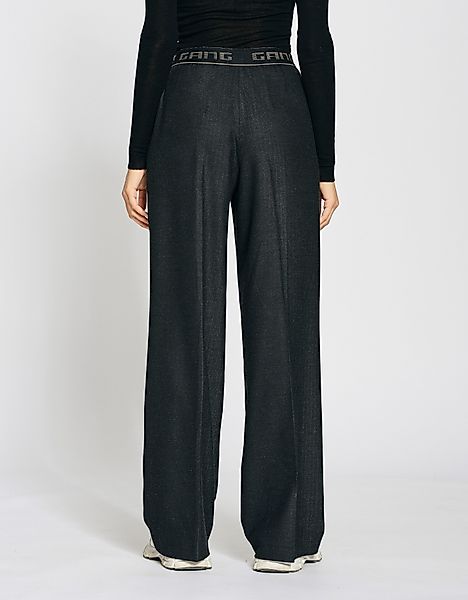 GANG Bügelfaltenhose 94JOANA mit Schriftzug auf günstig online kaufen