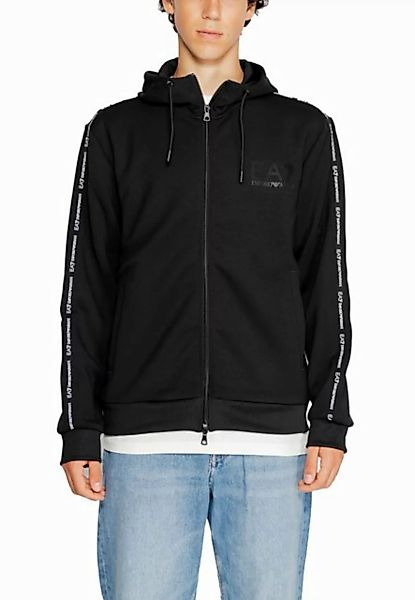 Ea7 Emporio Armani  Sweatshirt Logo Series Stretch Viscose Zip Hoodie Black günstig online kaufen