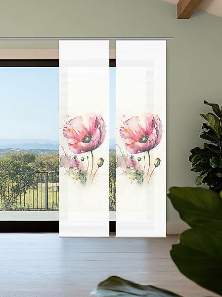 HOME in green Schiebegardine "MELIORA" Paneelwagen 2 Stk. tlg. Bambusoptik, günstig online kaufen