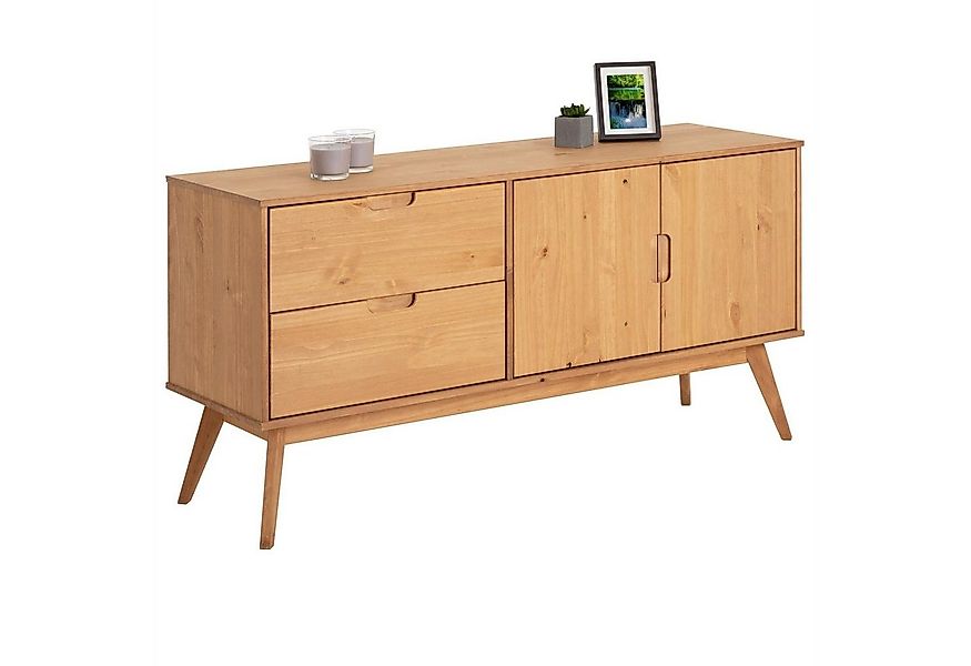 IDIMEX Sideboard TIVOLI, Skandi Anrichte aus Massivholz, Eiche farben, mit günstig online kaufen