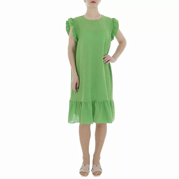 Ital-Design Sommerkleid Damen Freizeit (86164358) Rüschen Kreppoptik/gesmok günstig online kaufen
