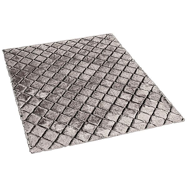 Teppich Vichy Silbergrau B/L: ca. 160x230 cm günstig online kaufen