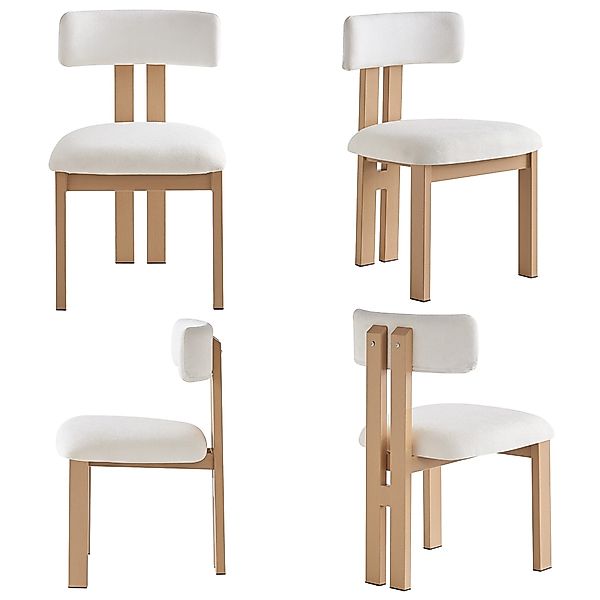 MODFU Esszimmerstuhl Schlichter Luxusstuhl,Kosmetikstuhl (Modernes 4er-Set günstig online kaufen