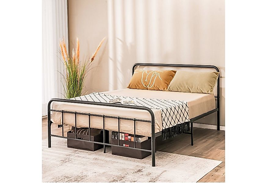 COSTWAY Bettgestell, mit Lattenrost, für 200x160cm günstig online kaufen