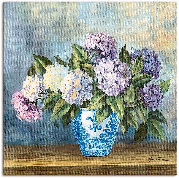 Artland Leinwandbild "Hortensien" Blumenbilder 1 Stk. tlg. auf Holzrahmen g günstig online kaufen