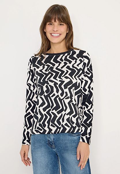 Cecil Langarmshirt mit grafischem Muster günstig online kaufen