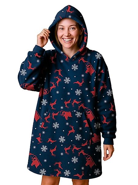 United Labels® Kapuzenpullover X-MAS Oversize Cozy Hoodie Santa Kuschelpull günstig online kaufen