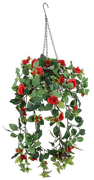 Kunstpflanze Künstlicher Rosenbusch im Korb, I.GE.A., Höhe 80 cm, Rosen Dek günstig online kaufen