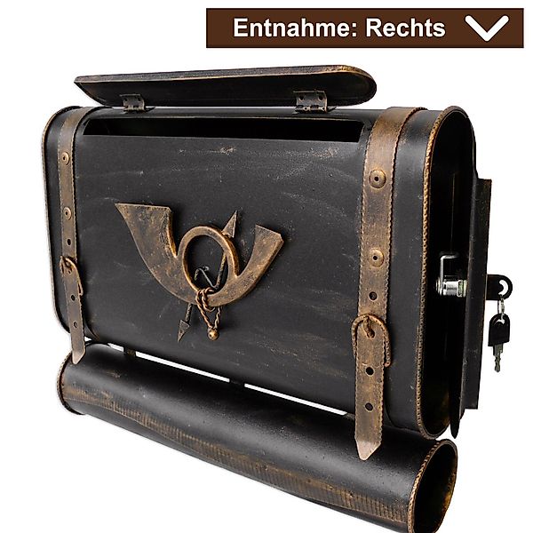 Briefkasten-Versandshop Wandbriefkasten Briefkasten Retro alter Koffer günstig online kaufen