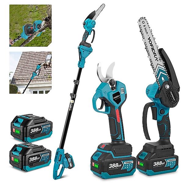 Yofidra Akku-Hochentaster Akku Astschere mit Teleskopstiel 8 Zoll Kettensäg günstig online kaufen