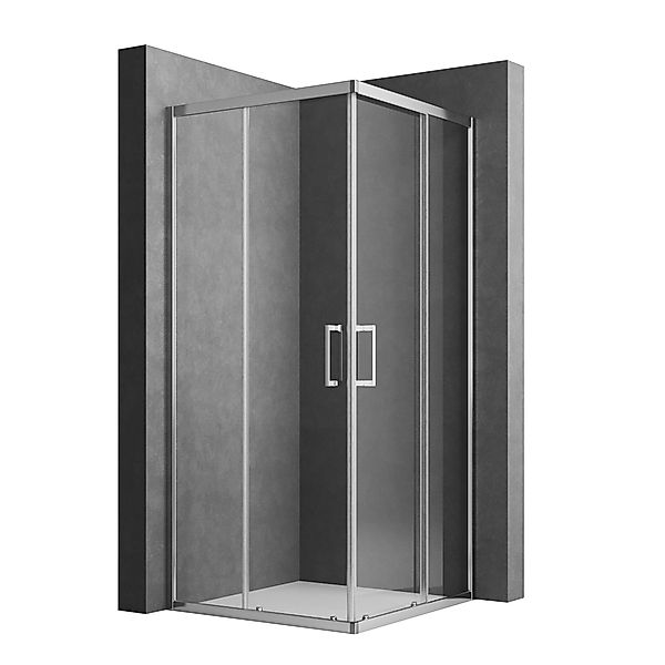Boromal Eckdusche Duschkabine 90x80 80x90 Schwarz günstig online kaufen