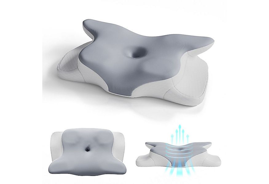 Juskys Nackenstützkissen-Set, Füllung: PU Memory Foam, Bezug: Polyester, Er günstig online kaufen