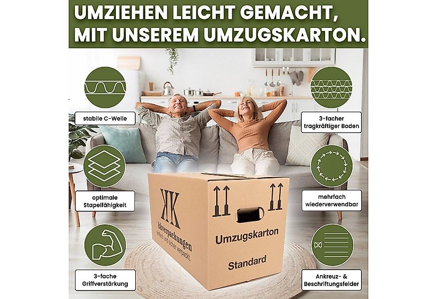KK Verpackungen Aufbewahrungsbox (Spar-Set, 20 St., 20er-Set), Umzugskarton günstig online kaufen