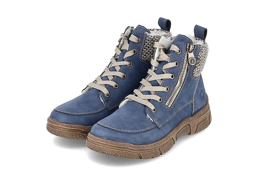 Rieker Rieker 72330-14 Damen Kunstleder blau Winterstiefel günstig online kaufen