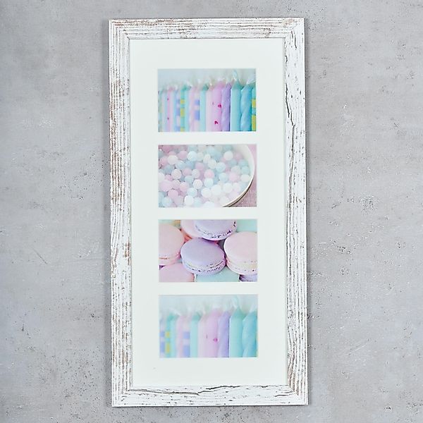 Levandeo® Bilderrahmen Collage, Bilderrahmen 28x54cm Weiß günstig online kaufen