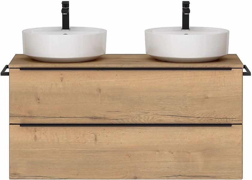 nobilia Waschtisch-Set "Alvene", (1 St., mit Doppelwaschplatz, vormontiert, günstig online kaufen