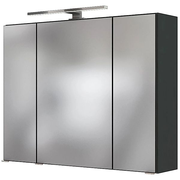 Held Möbel 3D-Spiegelschrank Bari 80 cm Graphitgrau günstig online kaufen