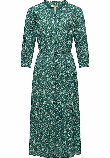 Ragwear Maxikleid Meve Leichtes Langarmkleid mit Blumenmuster günstig online kaufen