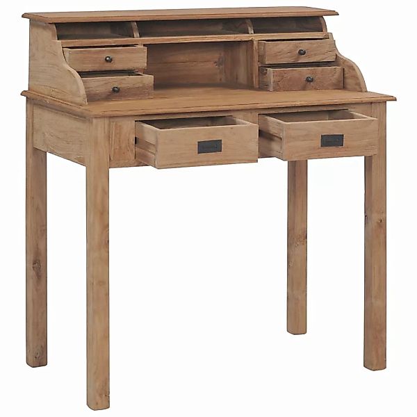 Schreibtisch 90×50×100 Cm Massivholz Teak günstig online kaufen