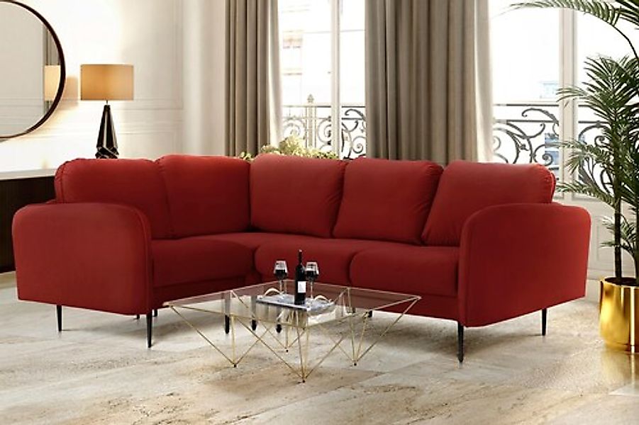 Home affaire Ecksofa »Skidi L-Form« mit losen Rückenkissen und Keder oben a günstig online kaufen