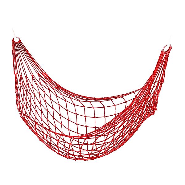 relaxdays Hängematte Leichte Netzhängematte in Rot günstig online kaufen
