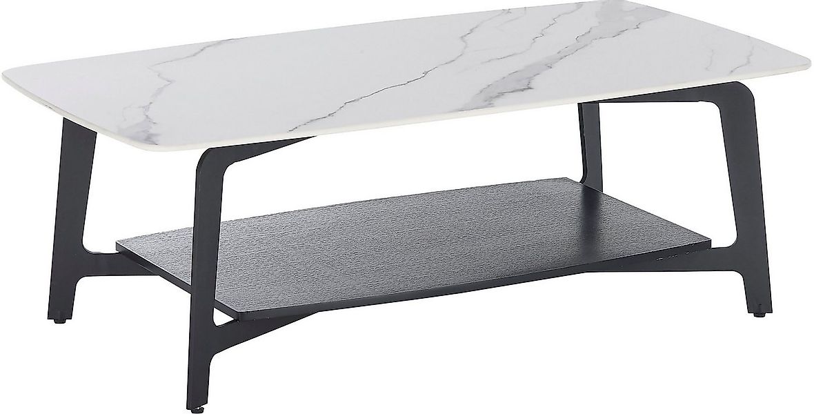 Stolkom Sp.z.o.o. Couchtisch Isa, 130 cm Keramik weiß marmoriert günstig online kaufen