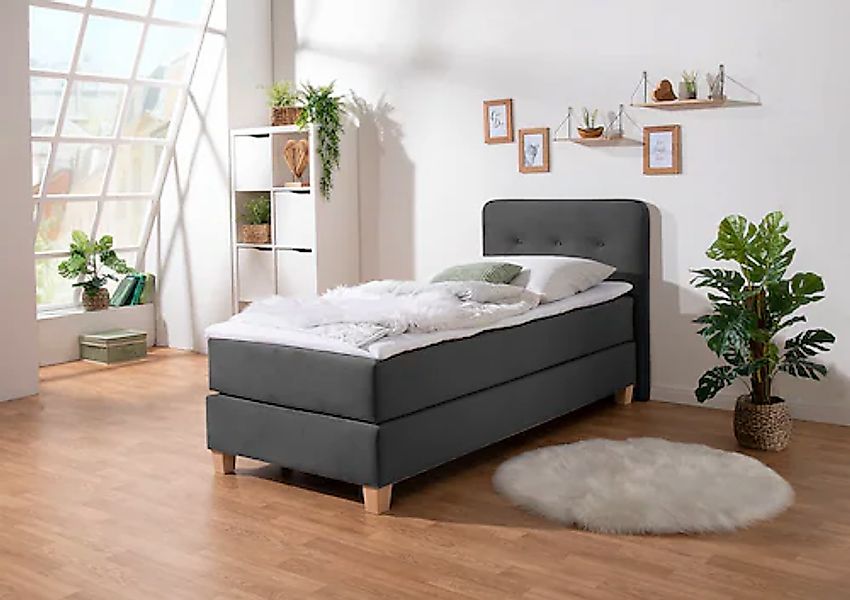 Home affaire Boxspringbett "Fargo" inkl. Topper, in 3 Matratzenarten, in Sa günstig online kaufen