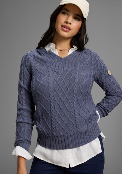 KangaROOS Kapuzenpullover aus Zopfstrick günstig online kaufen