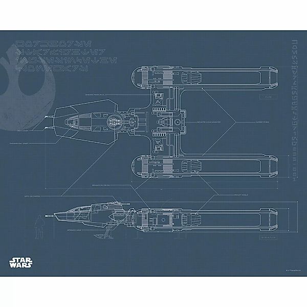 Komar Wandbild Star Wars Y-Wing 50 x 40 cm günstig online kaufen