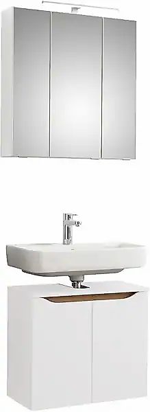 Saphir Badmöbel-Set »Quickset 2-teilig, Waschbeckenunterschrank mit LED-Spi günstig online kaufen