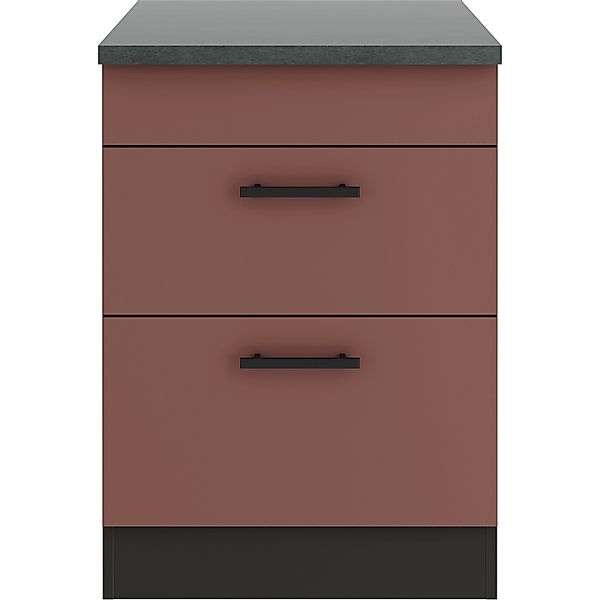 OPTIFIT Nizza407 Küchen-Unterschrank 60 cm Rostrot günstig online kaufen