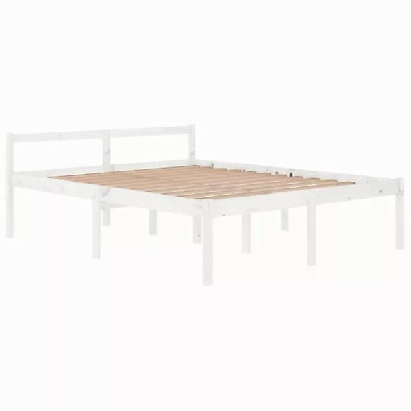 furnicato Bett Seniorenbett Weiß 160x200 cm Massivholz Kiefer (1-tlg) günstig online kaufen