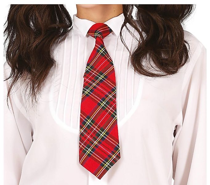 Fiestas Guirca Kostüm, Magische Studenten Krawatte 45cm Kariert Rot Jungges günstig online kaufen