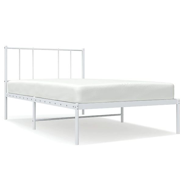 vidaXL Metallbett ohne Matratze mit Kopfteil Weiß 75x190 cm 352519 günstig online kaufen