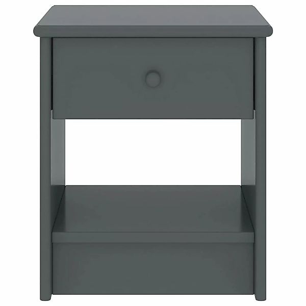 vidaXL Nachttisch Dunkelgrau 35x30x40 cm Kiefer Massivholz günstig online kaufen