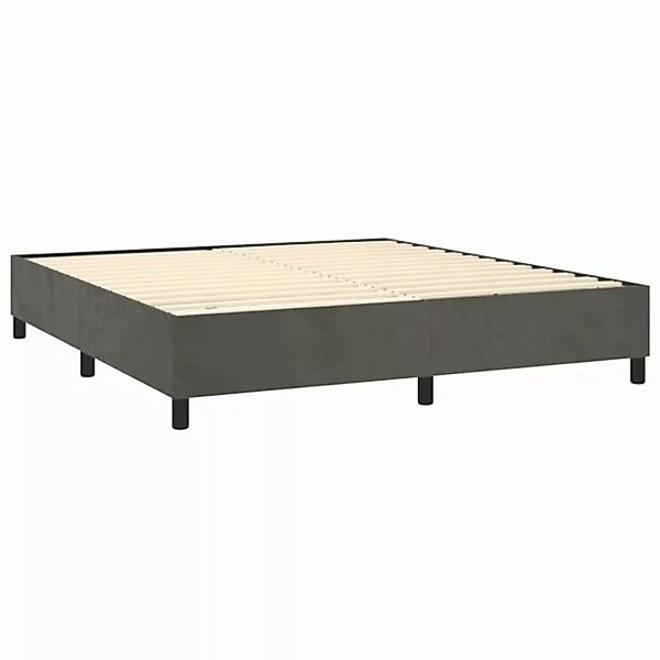 furnicato Bett Bettgestell ohne Matratze Dunkelgrau 180x200 cm Samt (1-tlg) günstig online kaufen