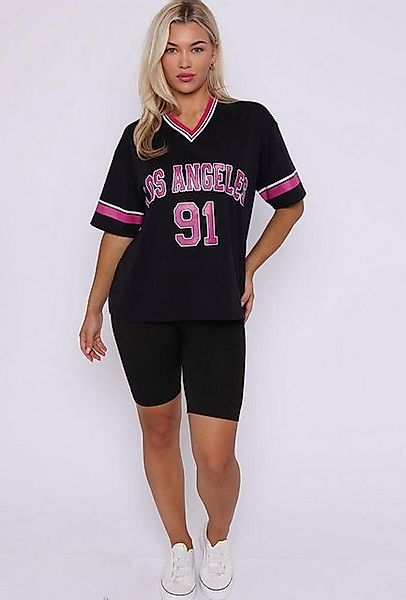 Worldclassca T-Shirt Worldclassca Oversized LA 91 Los Angeles Print T-Shirt günstig online kaufen
