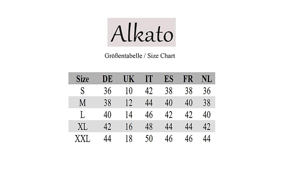 Alkato Longshirt Alkato Damen Viskose Shirt 3/4 Arm Longshirt Top günstig online kaufen