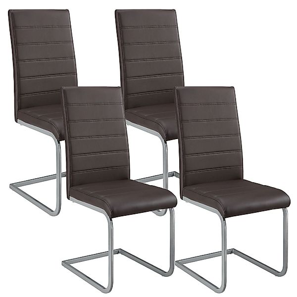 Juskys Freischwinger Vegas, hohe Rückenlehne, pflegeleicht, günstig online kaufen