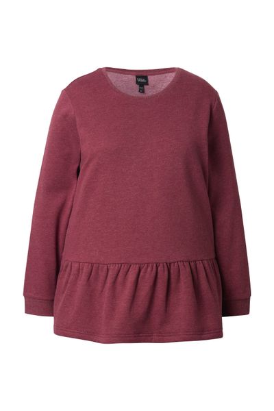 Ulla Popken Sweatshirt Sweatshirt Volantsaum A-Linie günstig online kaufen