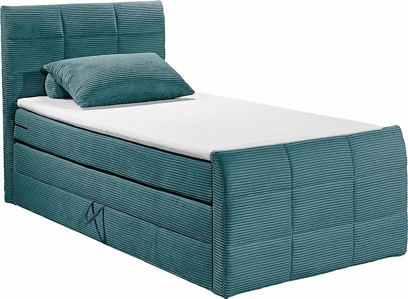 ED EXCITING DESIGN Boxspringbett »Bolivia«, harte Seite mit Kokosmatte, wei günstig online kaufen
