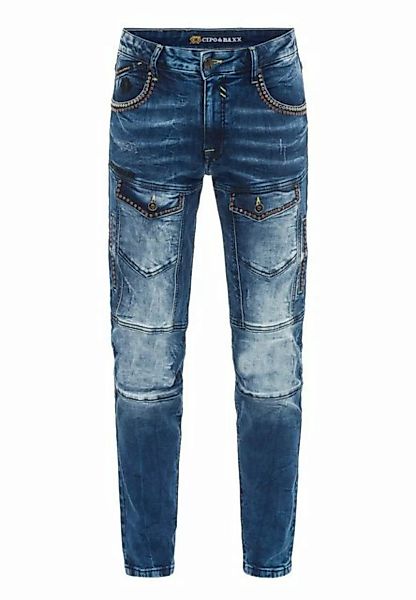 Cipo & Baxx Straight-Jeans in ausgefallenem Look günstig online kaufen