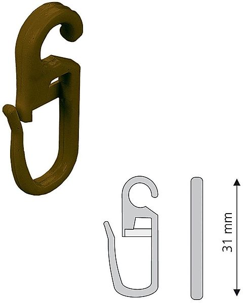Liedeco Faltenclip, Gardinen, (Set, 8-St), Faltenlegehaken, günstig online kaufen