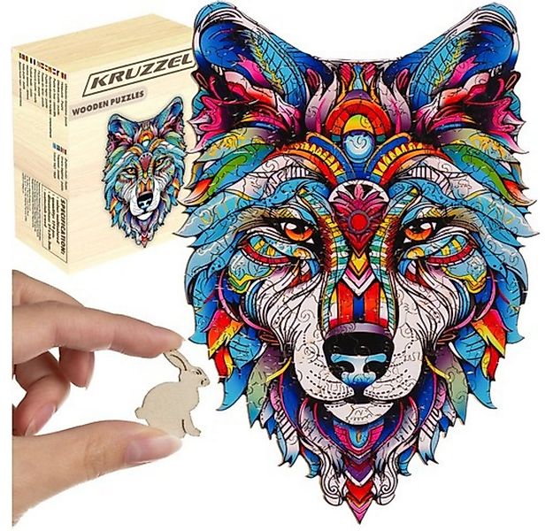 KRUZZEL Puzzle Holzpuzzle Kinder, 170 Puzzleteile, mit glatten Kanten günstig online kaufen