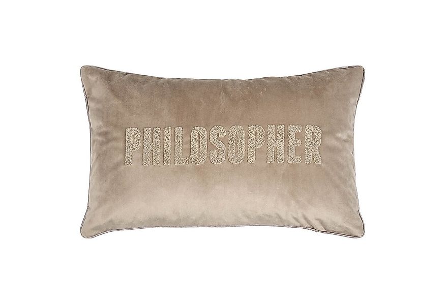 PAD Dekokissen Kissenhülle Letters Philosopher Taupe, Spruch, Statement, Sc günstig online kaufen
