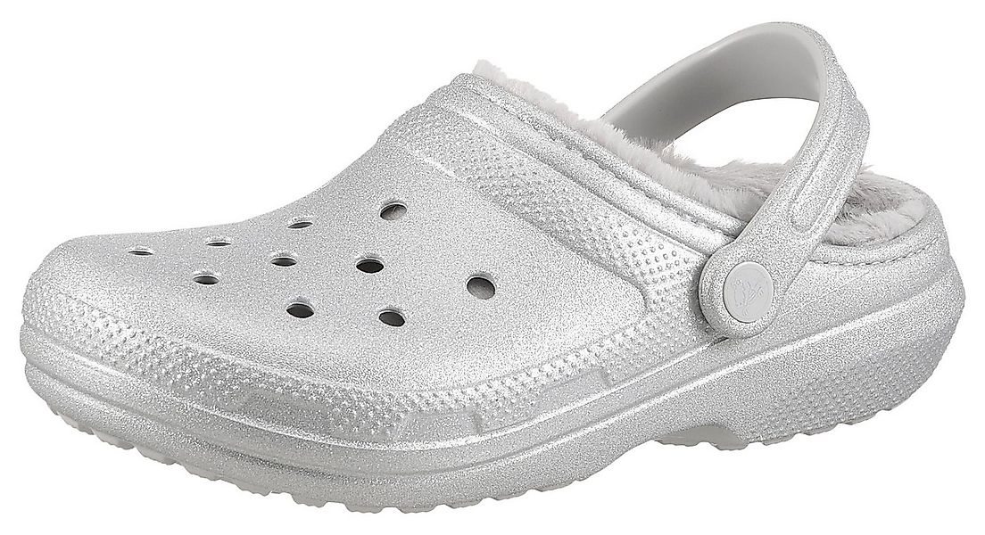 Crocs Classic Fuzz Lined Glitter Clog mit Lüftungsöffnungen günstig online kaufen