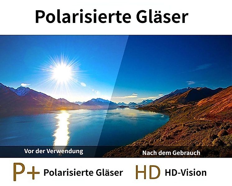 Blusmart Sonnenbrille Unisex-Sonnenbrille (Hochauflösende Linse, glattes günstig online kaufen